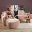 Hoekbank Vienna chenille roze links