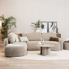 Hoekbank Vienna chenille taupe links