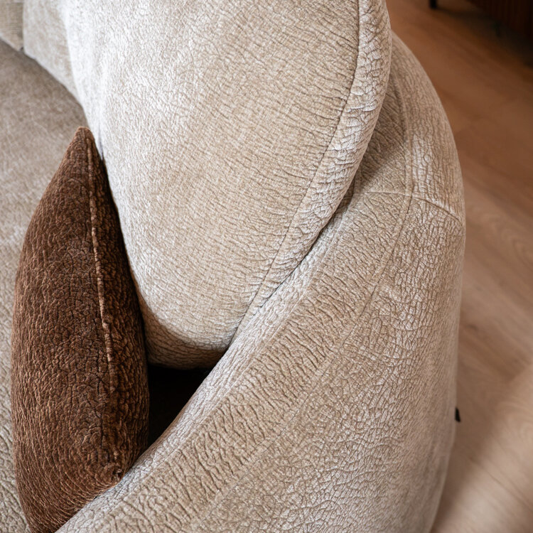 Hoekbank Vienna chenille taupe links