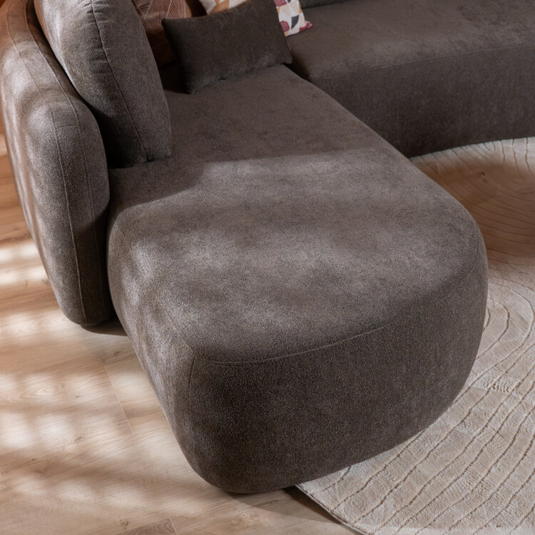 Hoekbank Vienna chenille bruin links