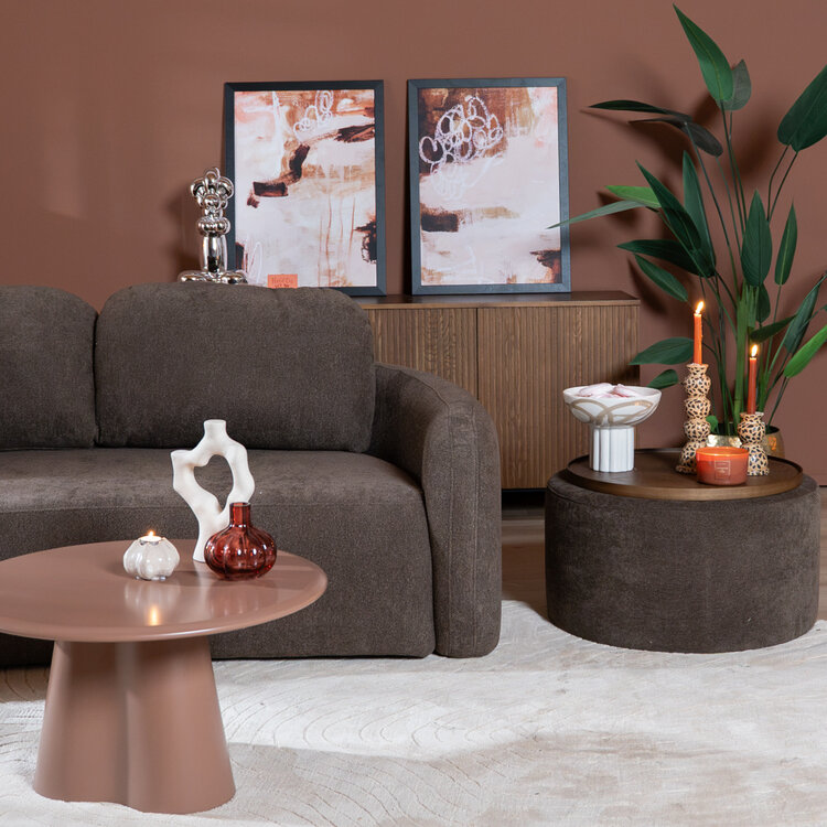 2,5-zitsbank Vienna chenille bruin