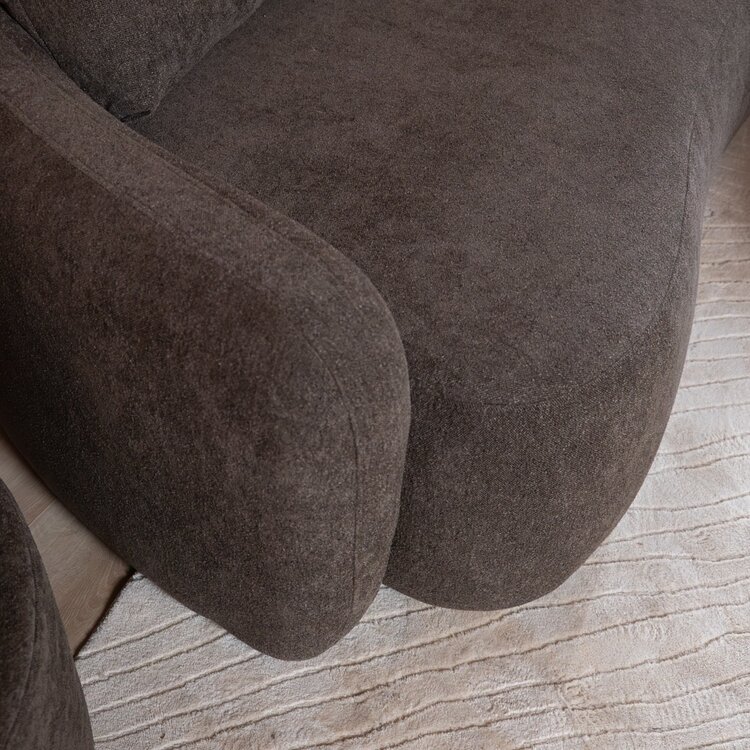 Hoekbank Vienna chenille bruin rechts