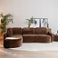 Hoekbank Vienna chenille chocolate brown links