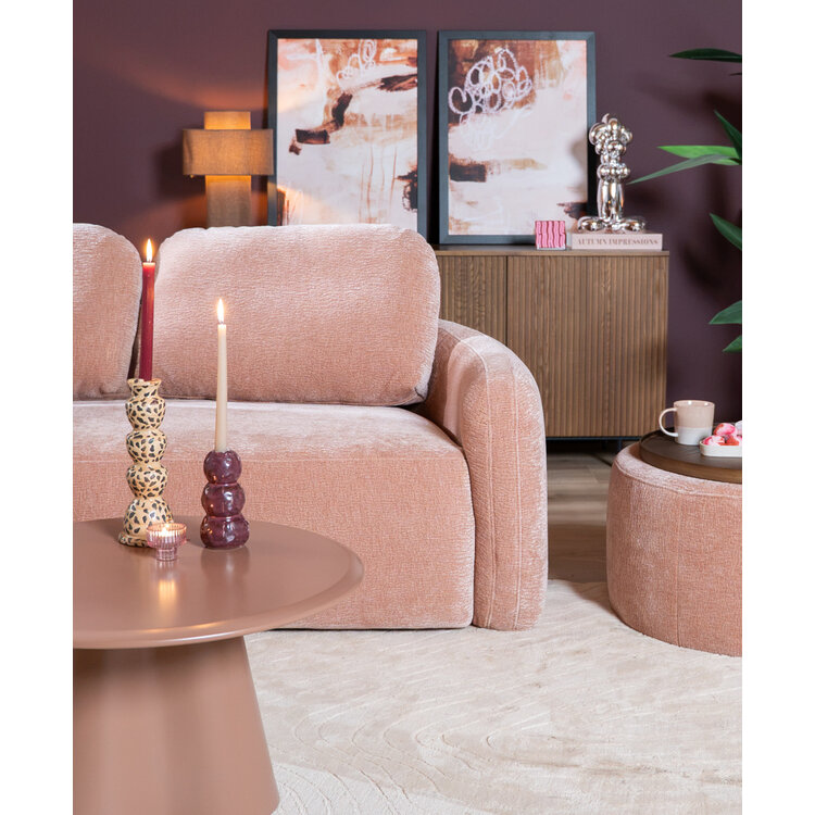 2,5-zitsbank Vienna chenille roze