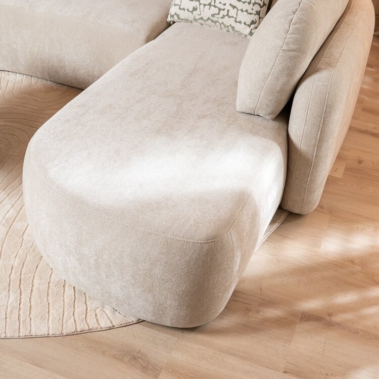 Hoekbank Vienna chenille beige rechts