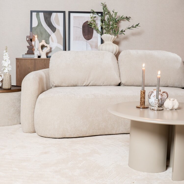 Hoekbank Vienna chenille beige rechts