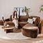 Hoekbank Vienna chenille chocolate brown rechts