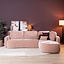 Hoekbank Vienna chenille roze rechts