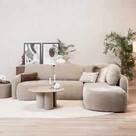Hoekbank Vienna chenille taupe rechts