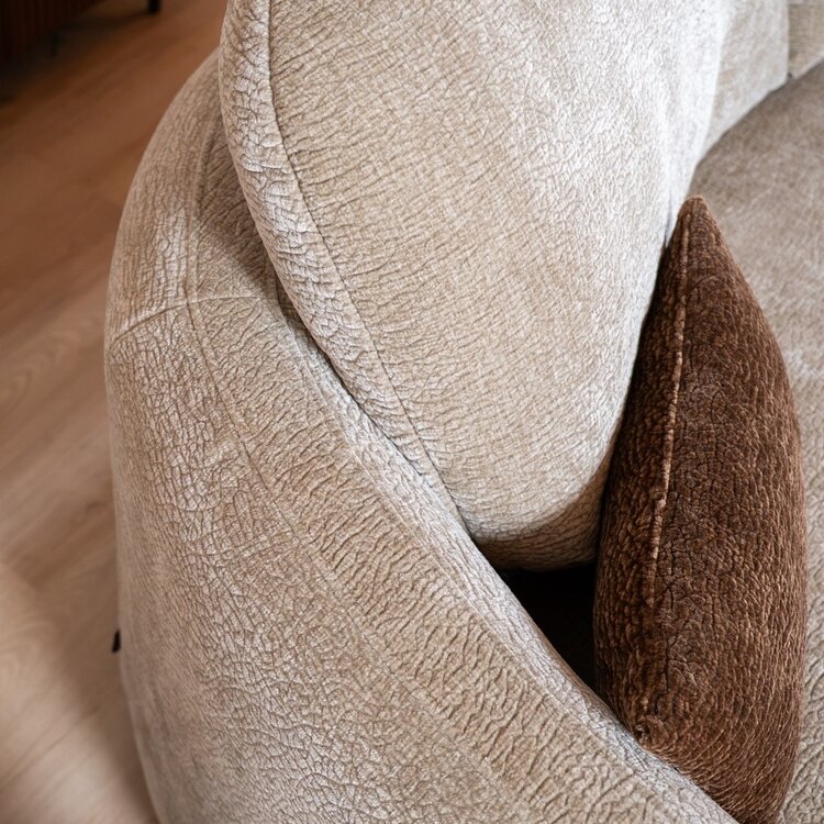 Hoekbank Vienna chenille taupe rechts
