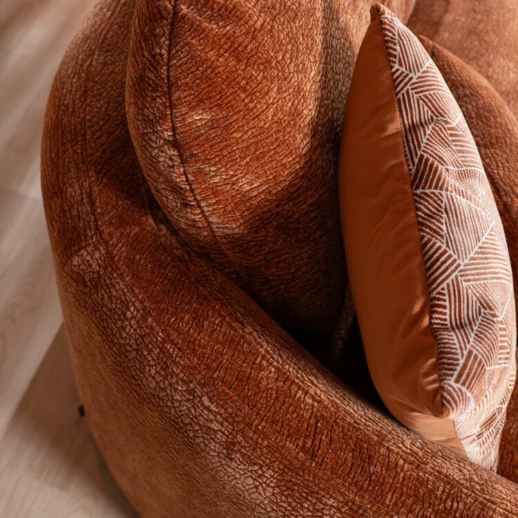 Hoekbank Vienna chenille terracotta rechts