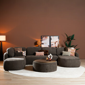 U-bank Vienna 6-zits chenille bruin