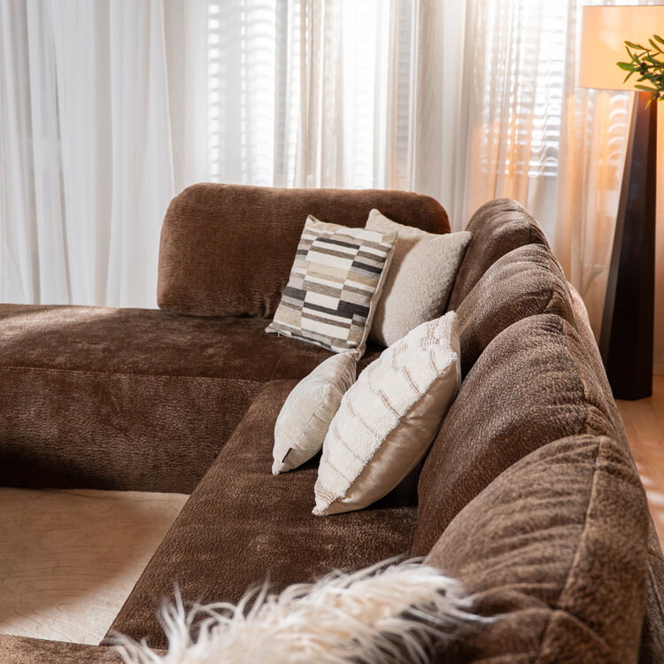 U-bank Vienna 6-zits chenille chocolate brown