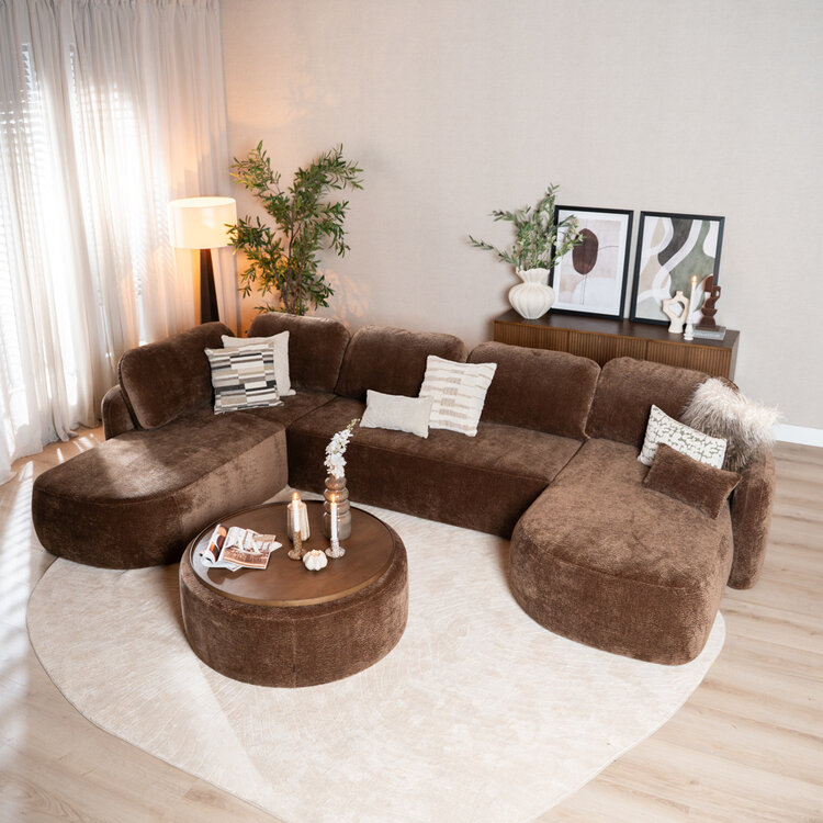 U-bank Vienna 6-zits chenille chocolate brown
