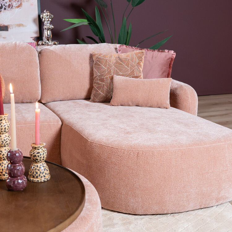 U-bank Vienna 6-zits chenille roze