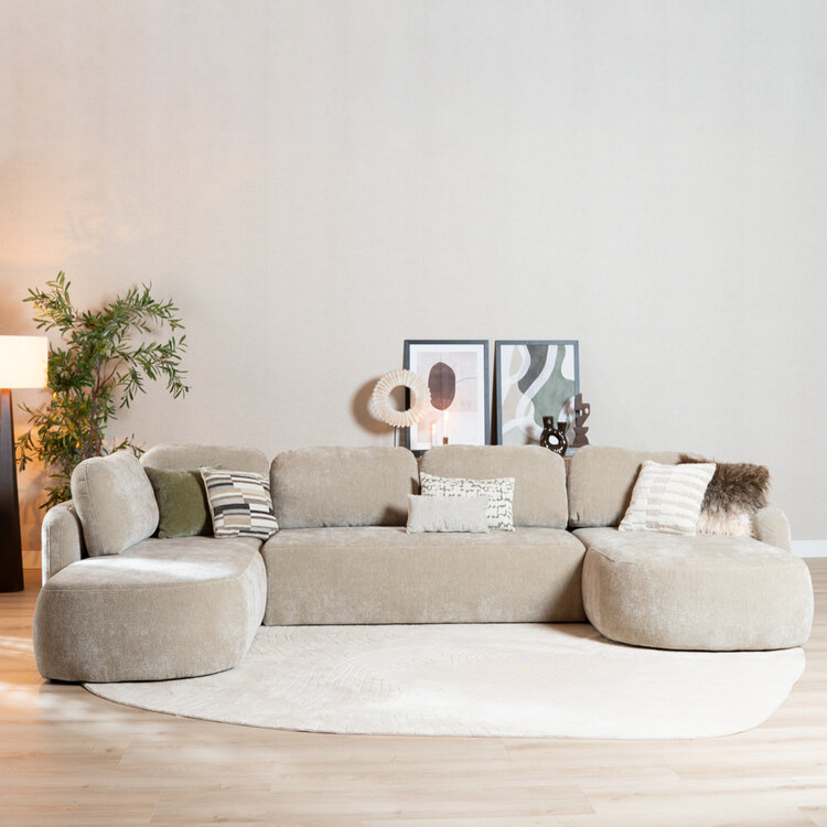 U-bank Vienna 6-zits chenille taupe