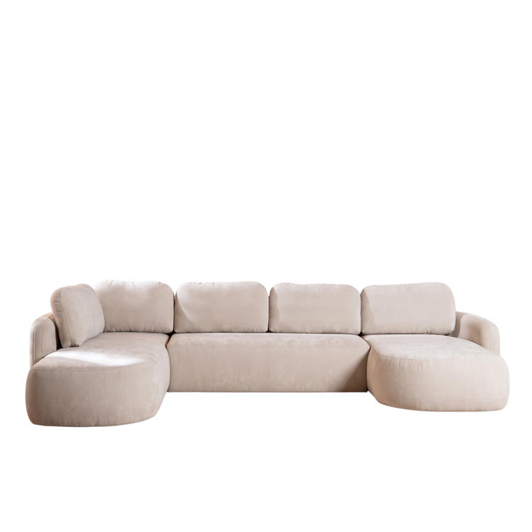 U-bank Vienna 6-zits chenille beige
