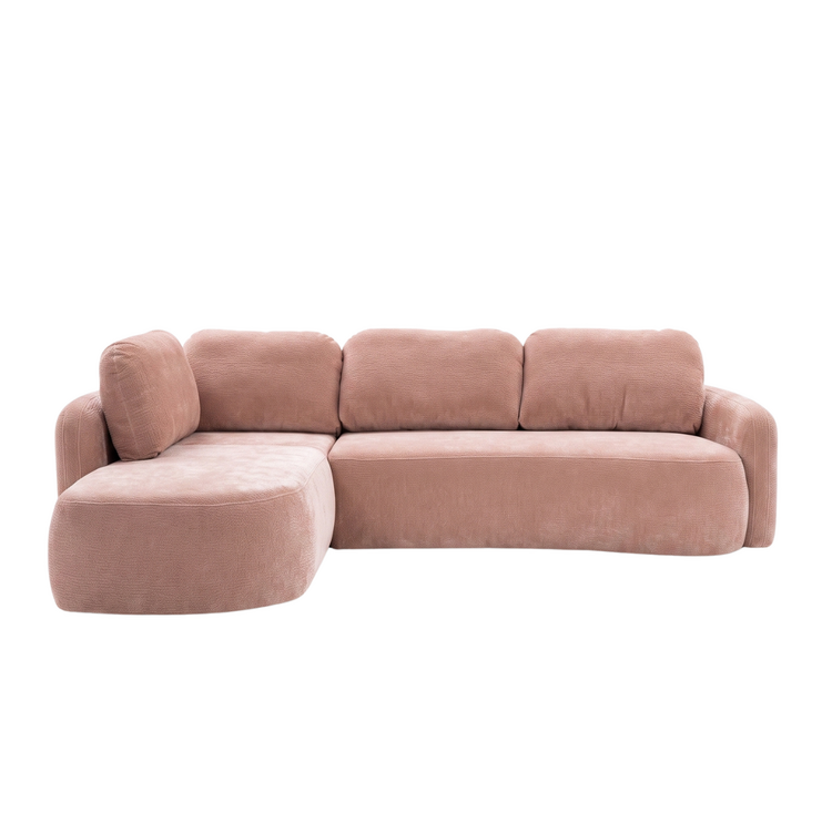 Hoekbank Vienna chenille roze links