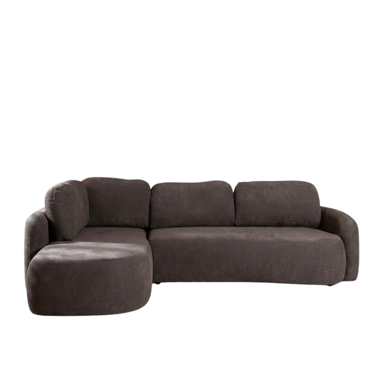 Hoekbank Vienna chenille bruin links