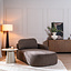 Chaise longue Vienna chenille bruin rechts
