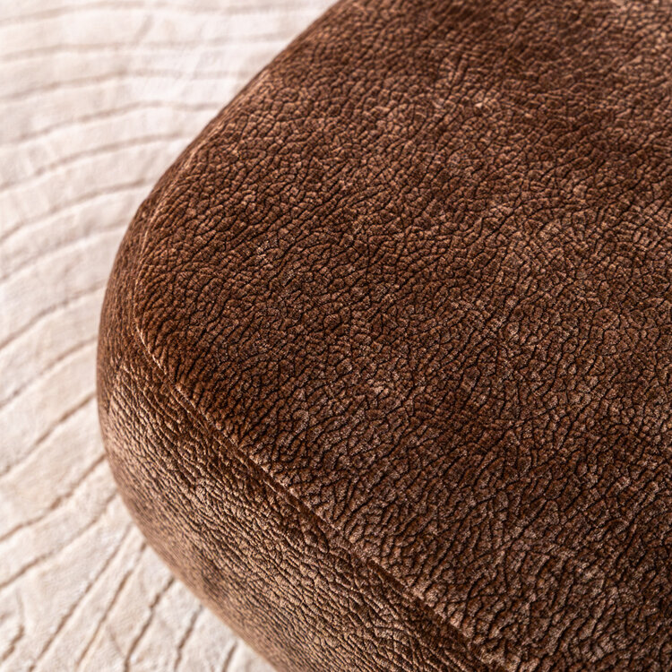 Chaise longue Vienna chenille chocolate brown rechts