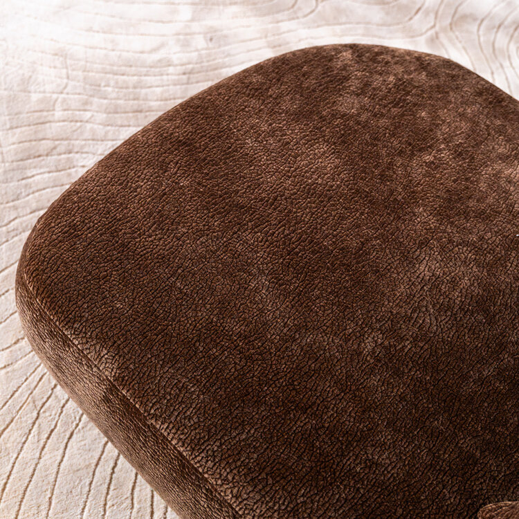 Chaise longue Vienna chenille chocolate brown rechts