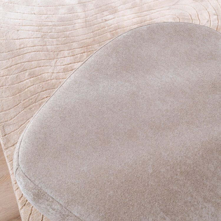 Chaise longue Vienna chenille beige rechts