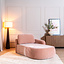 Chaise longue Vienna chenille roze rechts