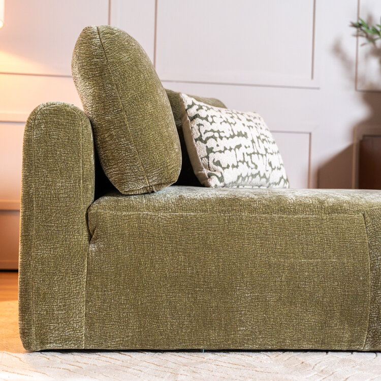 Chaise longue Vienna chenille groen rechts