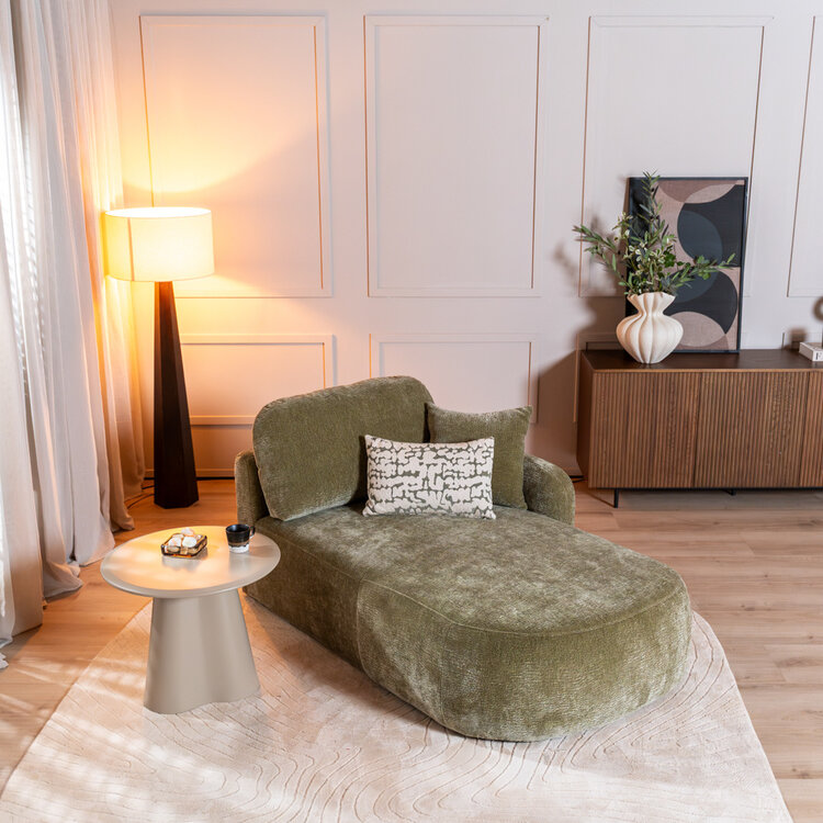 Chaise longue Vienna chenille groen rechts