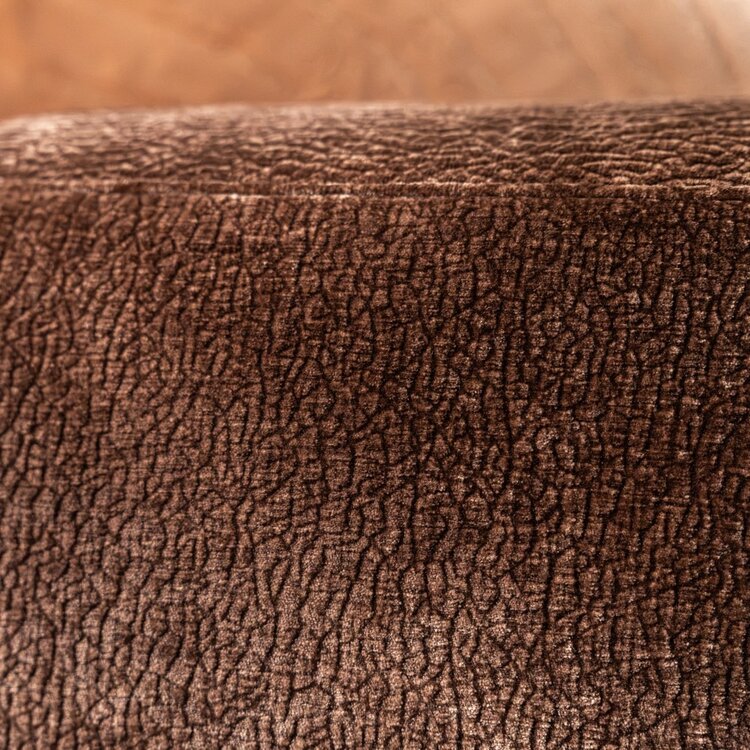 Chaise longue Vienna chenille chocolate brown links
