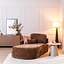 Chaise longue Vienna chenille chocolate brown links