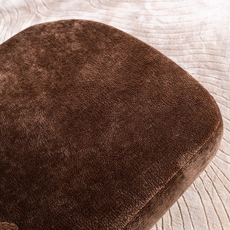 Chaise longue Vienna chenille chocolate brown links