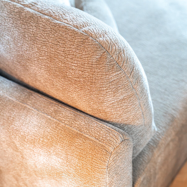 Chaise longue Vienna chenille taupe rechts