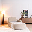 Chaise longue Vienna chenille taupe rechts