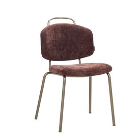 Eetkamerstoel Pam velvet bruin