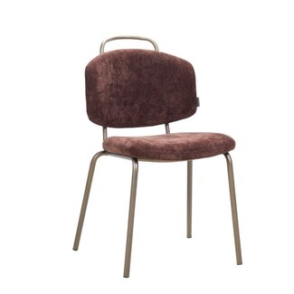 Eetkamerstoel Pam velvet bruin
