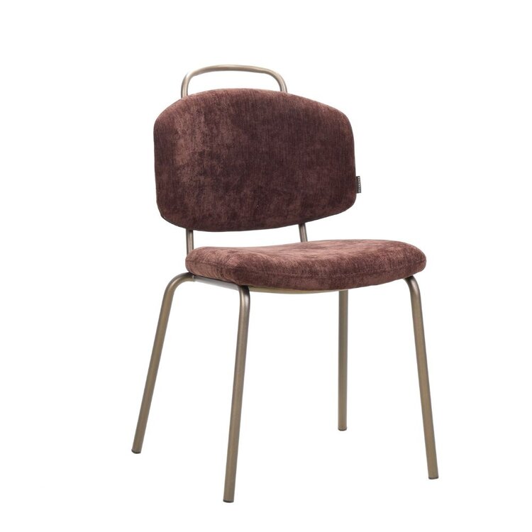 Eetkamerstoel Pam velvet bruin