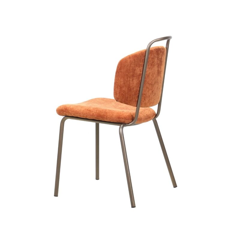 Eetkamerstoel Pam velvet okergeel
