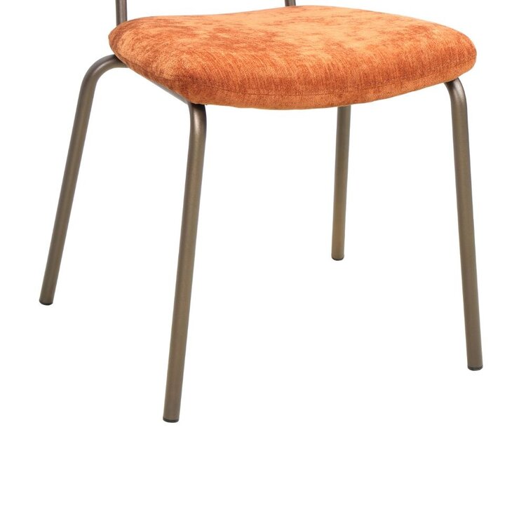 Eetkamerstoel Pam velvet okergeel