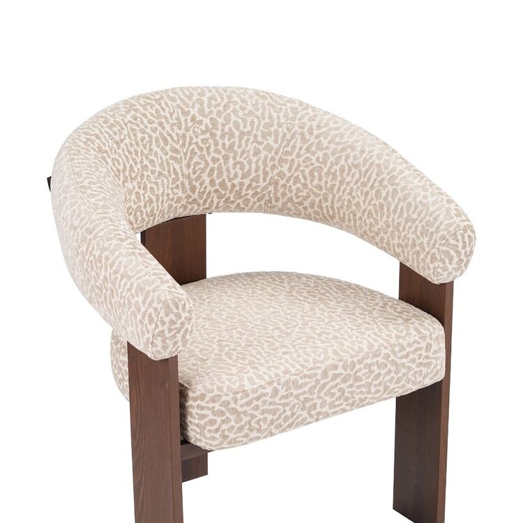 Fauteuil Liva leopard taupe