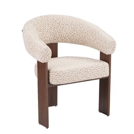 Fauteuil Liva leopard taupe