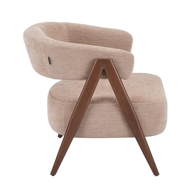 Fauteuil Yasmin velvet beige