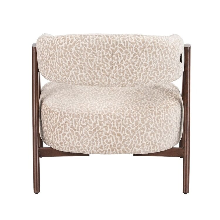Fauteuil Yasmin leopard taupe