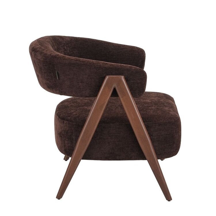 Fauteuil Yasmin velvet bruin