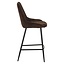 Barkruk Lynn velvet bruin 71 cm