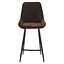 Barkruk Lynn velvet bruin 71 cm