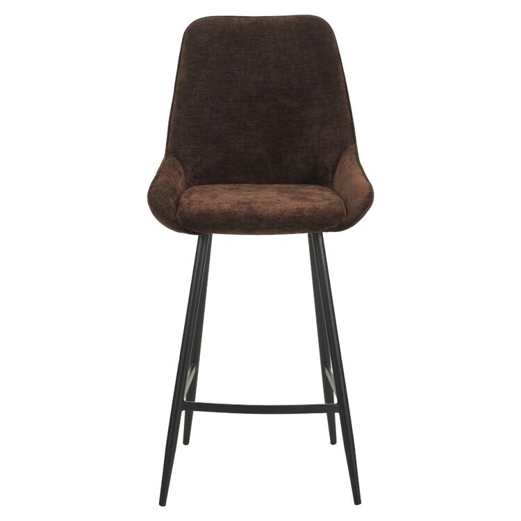 Barkruk Lynn velvet bruin 71 cm