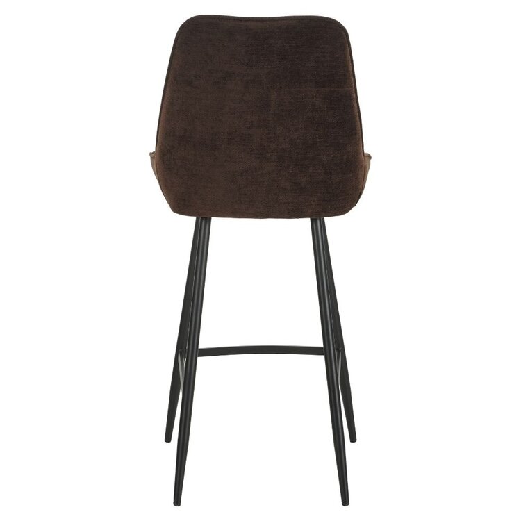 Barkruk Lynn velvet bruin 71 cm