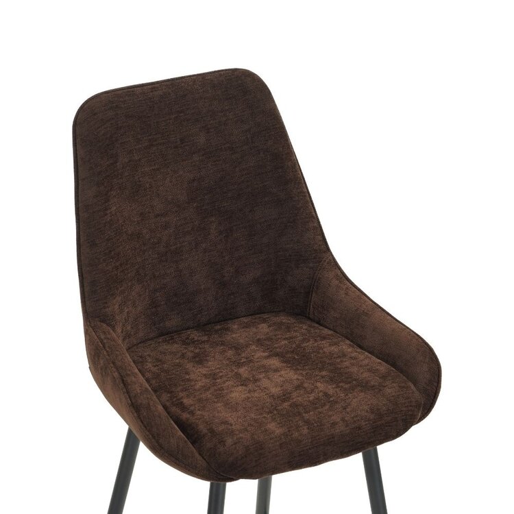 Barkruk Lynn velvet bruin 71 cm